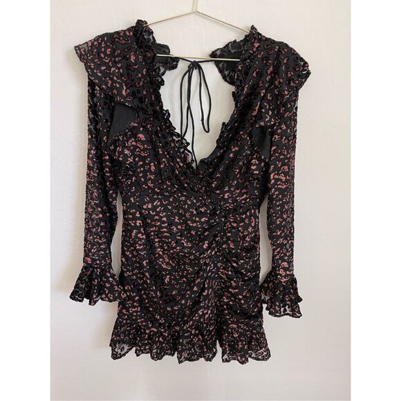 ASOS DESIGN Velvet Animal Print Party Dress Size 6 - Picture 1 of 10